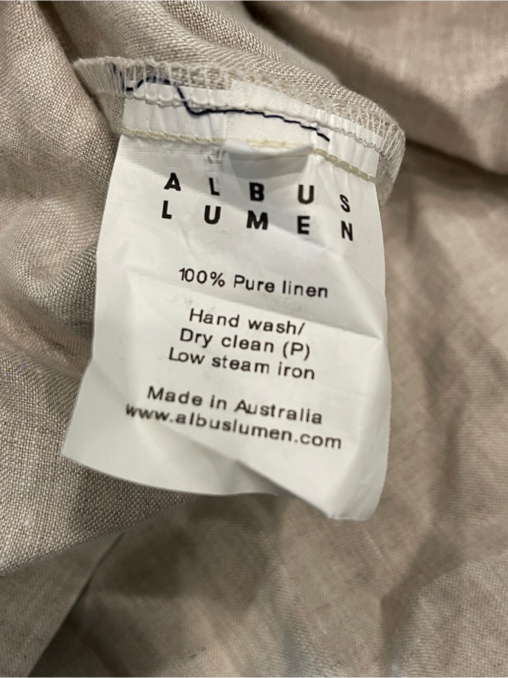 Albus Lumen Beige Linen Hoodie Dress Size:6 — image 8 of 8